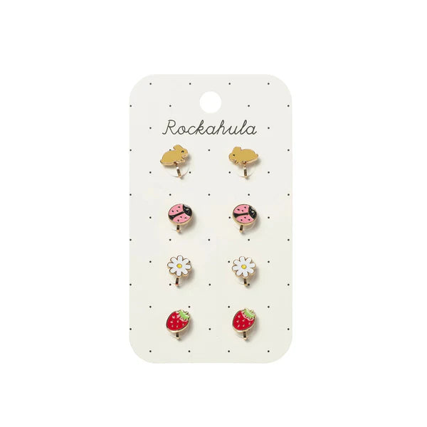 Spring Garden Clip On Earrings