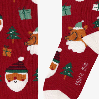 Festive Santa Socks