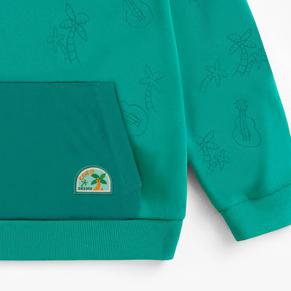 Teal Palm Tree Hoodie