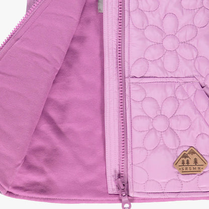 Mauve Floral Quilted Baby Vest