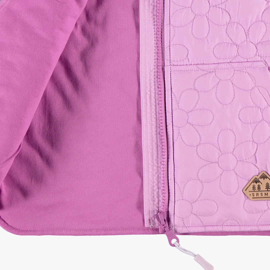 Mauve Floral Quilted Vest