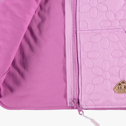Mauve Floral Quilted Vest