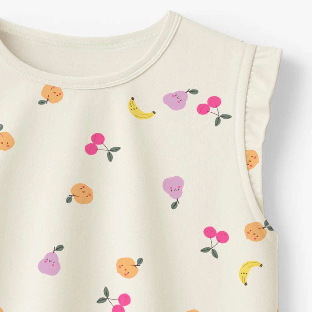 Fruity Cream Ruffle Sleeveless Baby Tee