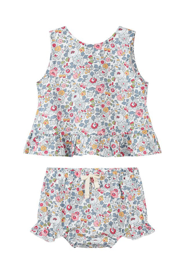 Aria Retro Blue Floral Set