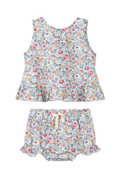 Aria Retro Blue Floral Set