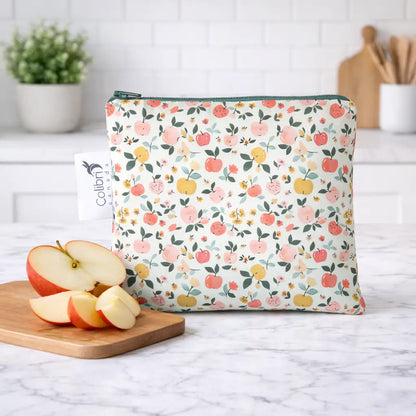 Large Reusable Snack Bag- Apples