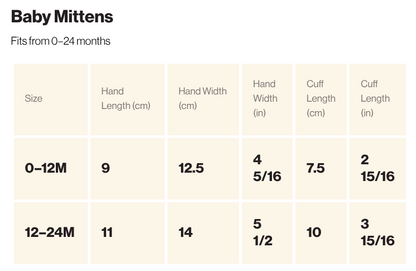 Baby Snow Mitts- Black