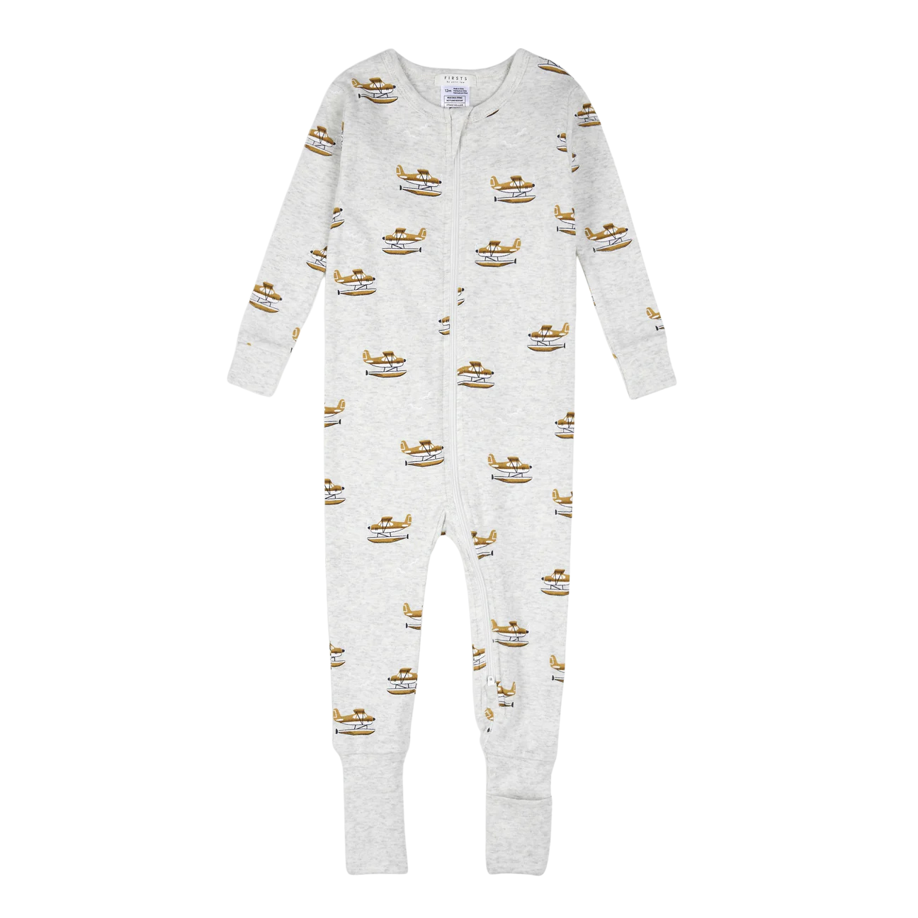 Seaplane on Heather Grey Convertible Sleeper