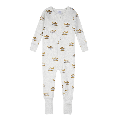 Seaplane on Heather Grey Convertible Sleeper