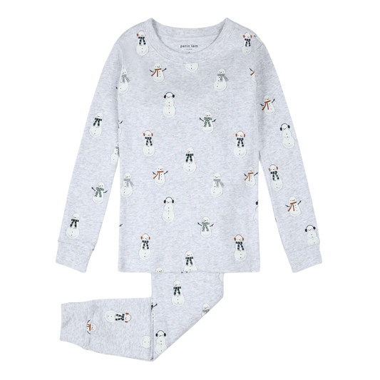 Heather Grey Snowman PJ Set