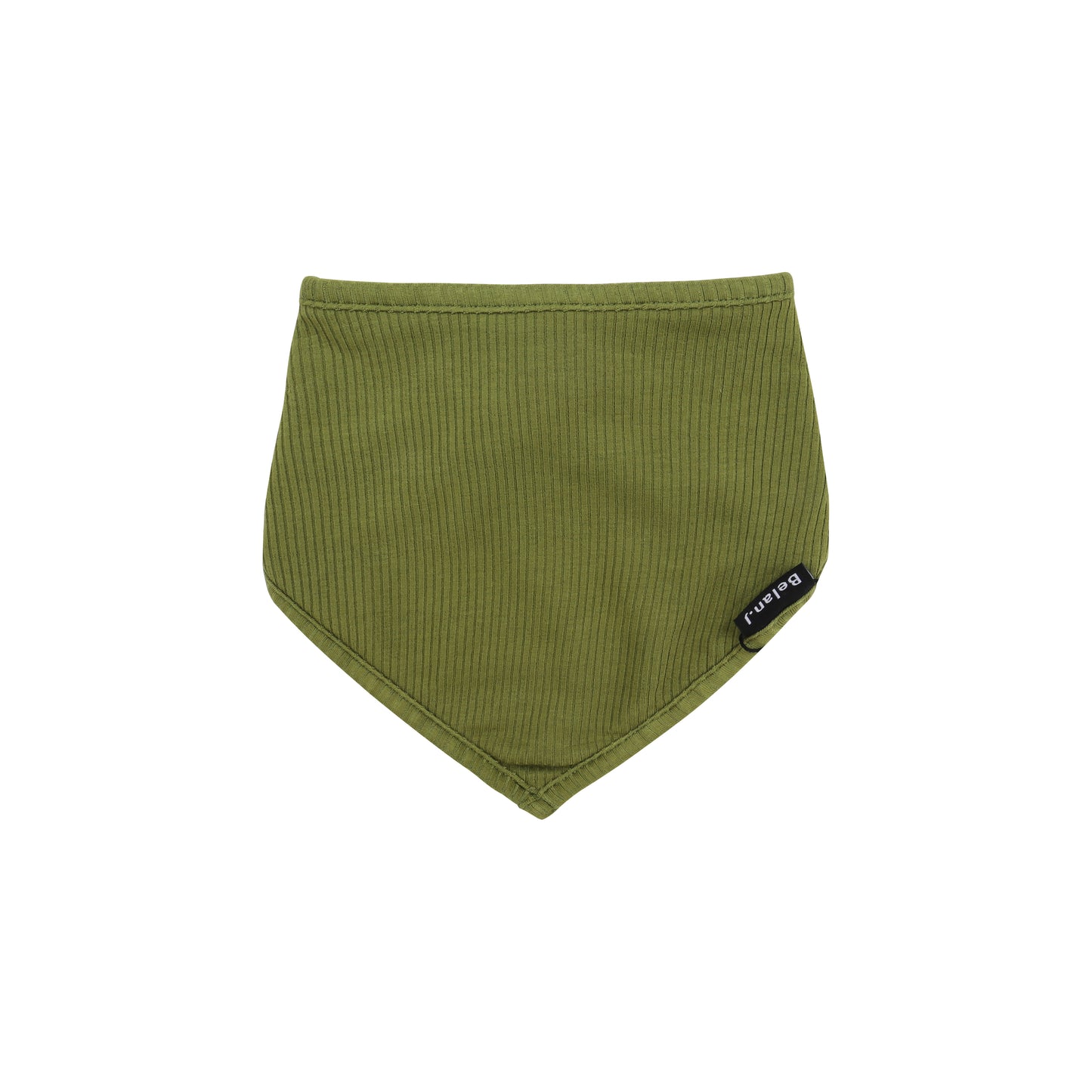 Ribbed Bamboo Bandana Bib- Olive Green