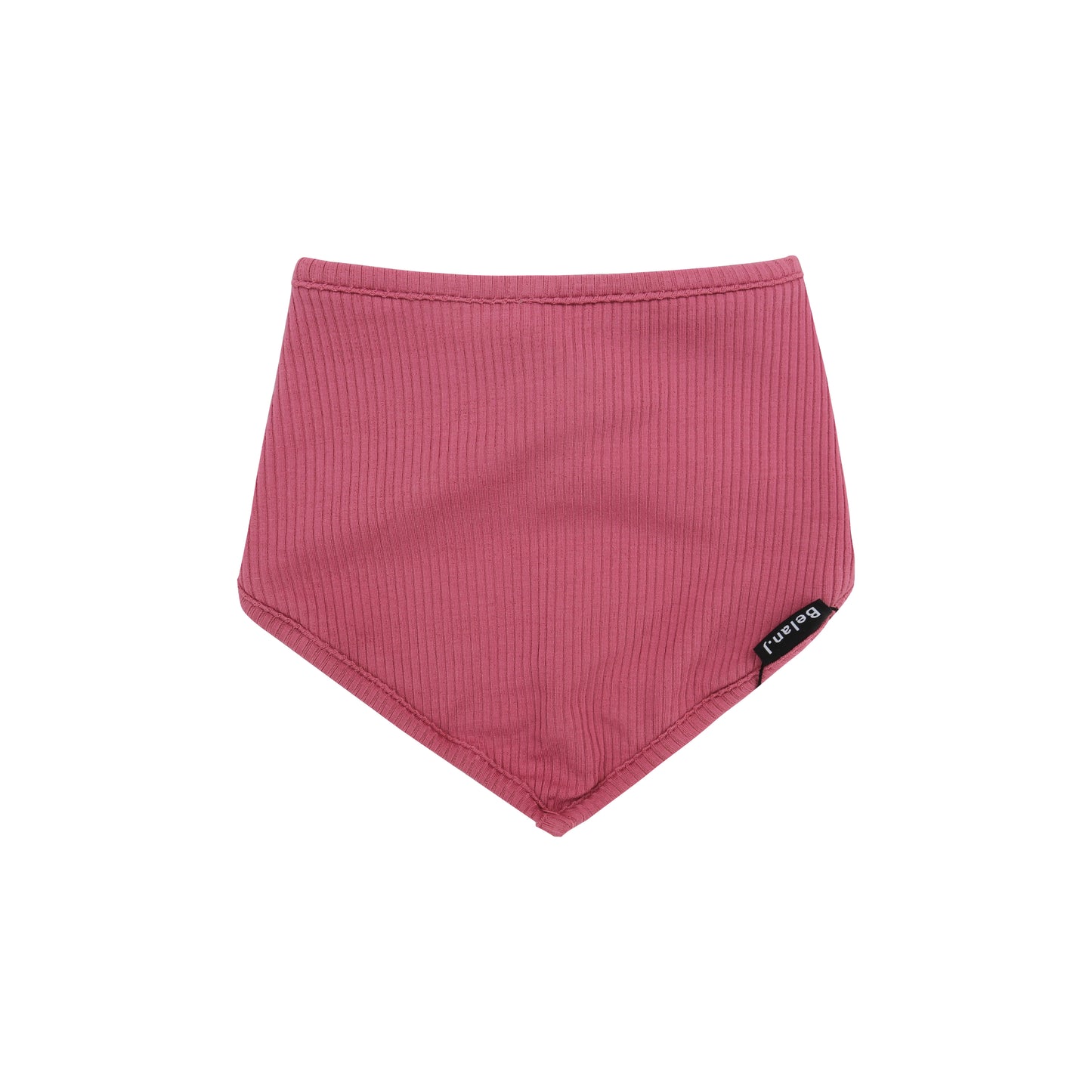 Ribbed Bamboo Bandana Bib- Rose Wood