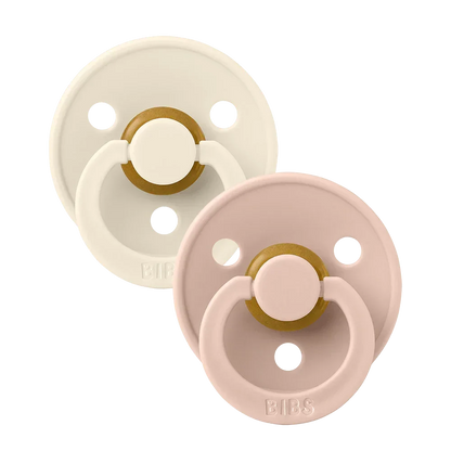Colour Round Pacifier 2pk.- Blush/Ivory