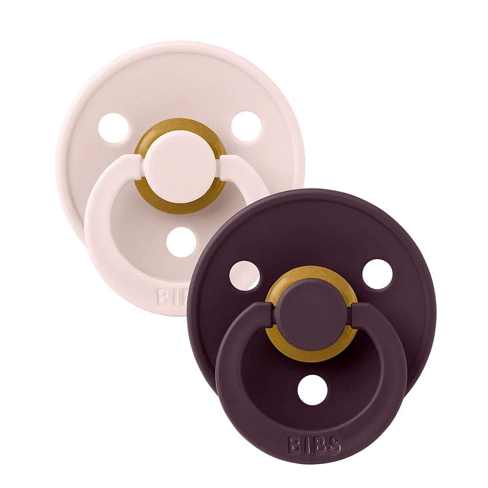 Colour Round Pacifier 2pk.- Petal/Plum
