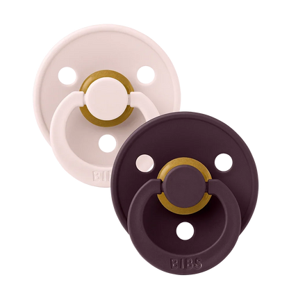 Colour Round Pacifier 2pk.- Petal/Plum