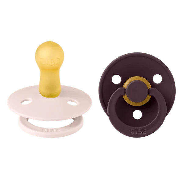 Colour Round Pacifier 2pk.- Petal/Plum