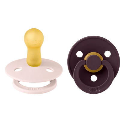 Colour Round Pacifier 2pk.- Petal/Plum