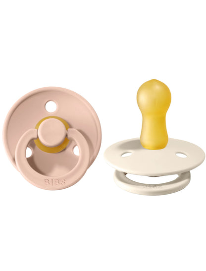 Colour Round Pacifier 2pk.- Blush/Ivory