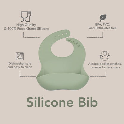 Silicone Bib- Lily Blue