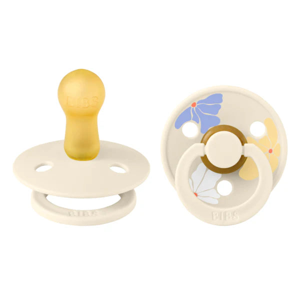 Studio Colour Round Pacifier 2pk.- Ivory Morning Bloom