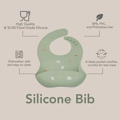 Silicone Bib- Meadow