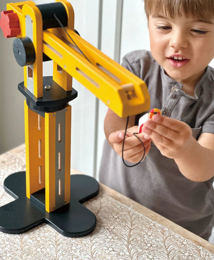 Wooden Big Yellow Crane