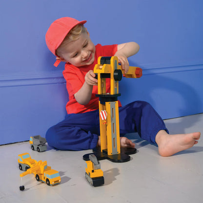 Wooden Big Yellow Crane