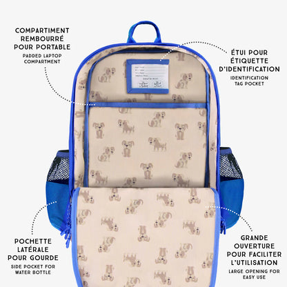 Blue Bulldog Backpack