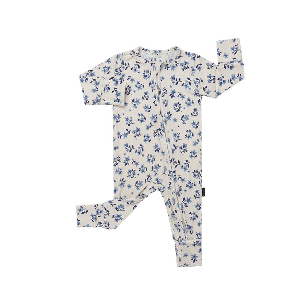 Bamboo Footless Zipper Sleeper- Bluebell