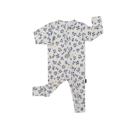 Bamboo Footless Zipper Sleeper- Bluebell