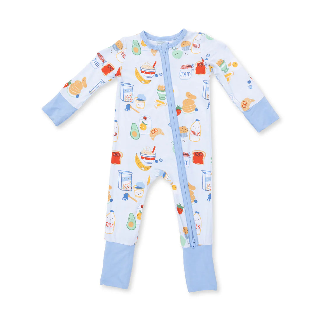 Convertible 2-Way Zipper Romper- Breakfast Club Blue