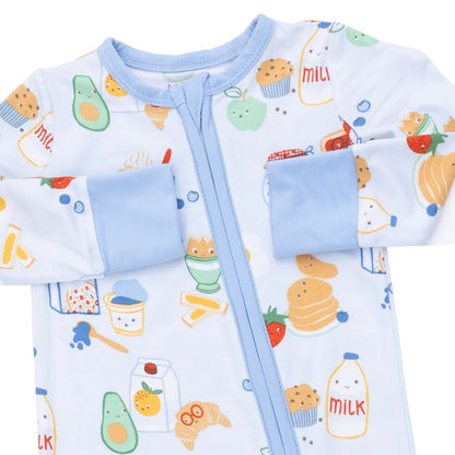 Convertible 2-Way Zipper Romper- Breakfast Club Blue
