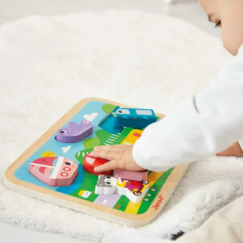 Wooden Chunky Puzzle- Vehicles