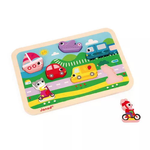 Wooden Chunky Puzzle- Vehicles