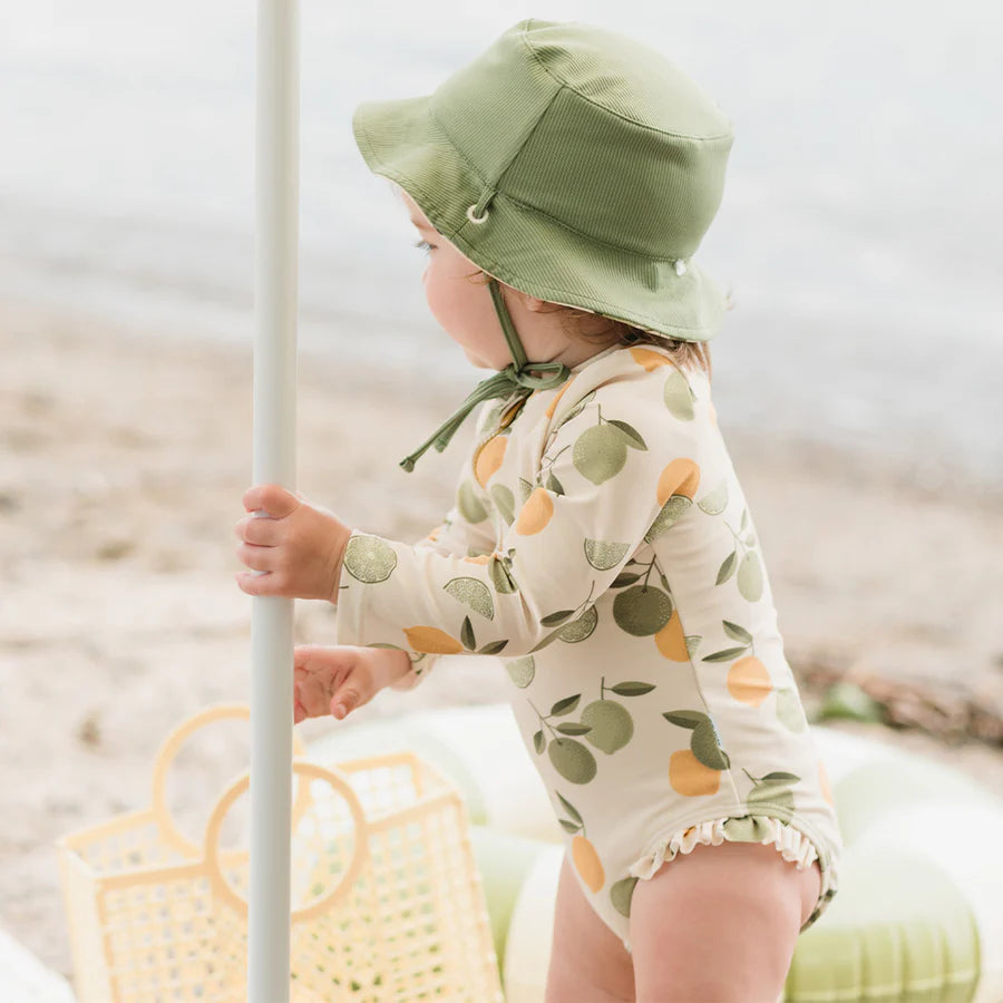 Reversible Citrus Baby Swim Hat
