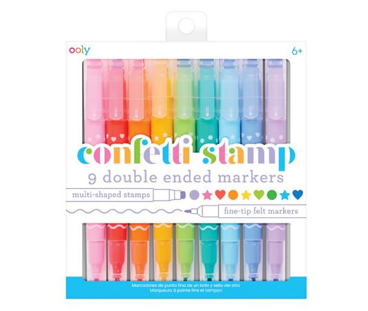 Confetti Stamp Double Ended Markers