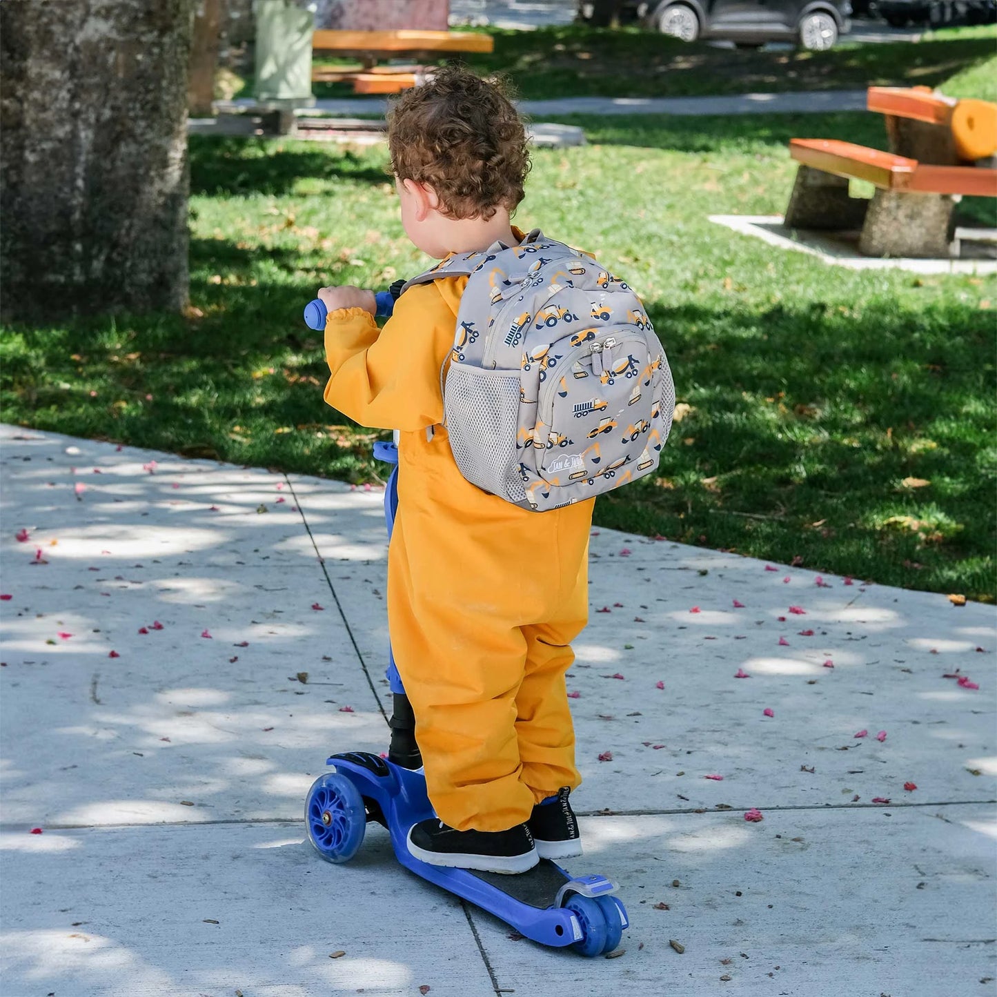 Little Xplorers Mini Backpack- Grey Construction