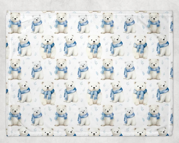 Minky Soft Blanket- Polar Bears