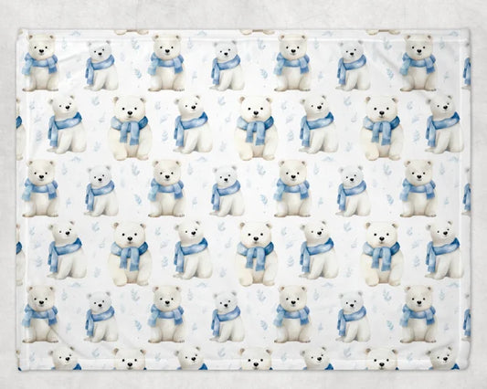 Minky Soft Blanket- Polar Bears