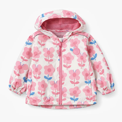 Cream Floral Baby Windbreaker