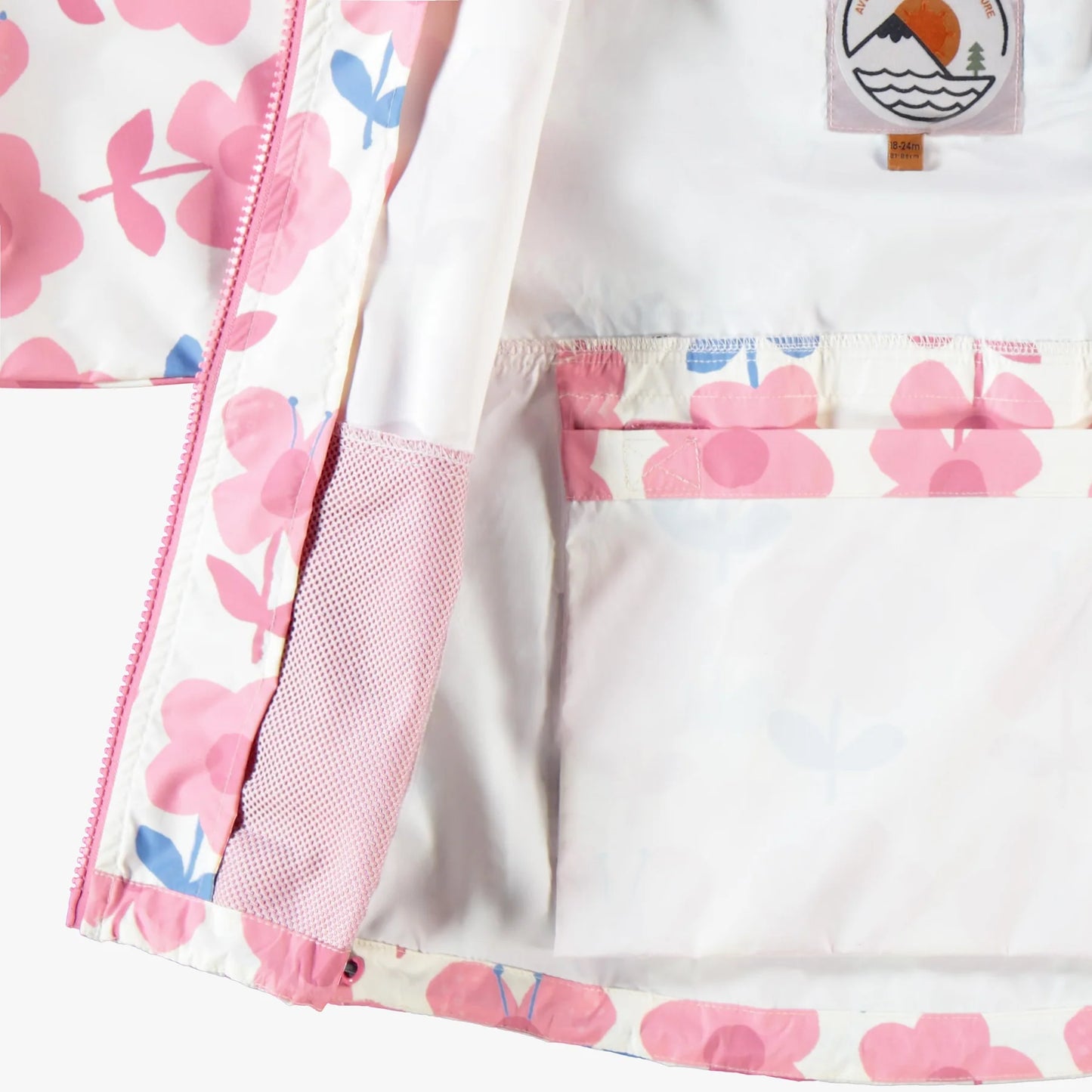 Cream Floral Baby Windbreaker