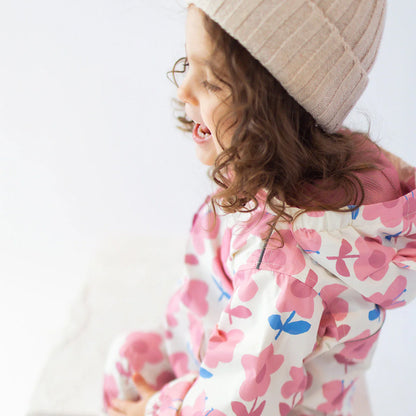 Cream Floral Baby Windbreaker