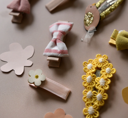 Crochet Flower Clips