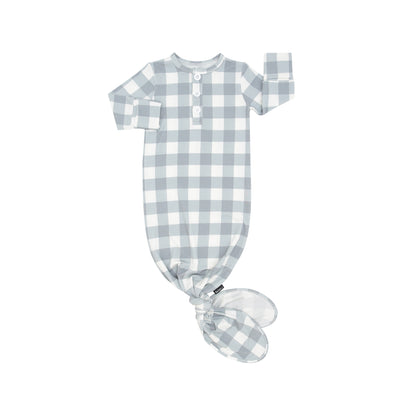 Bamboo Sleep Gown- Denim Plaid
