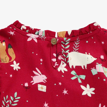Festive Woodland Baby Dress