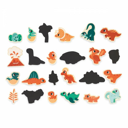 Wooden Dino Magnet Set