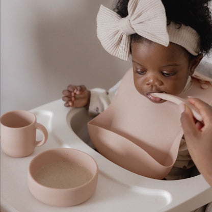 Silicone Feeding Spoon Set- Storm/Leaf