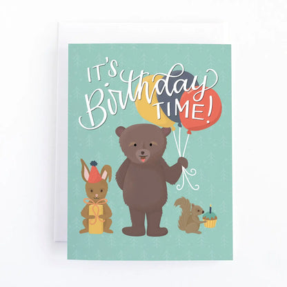 Woodland Party Birthday Card