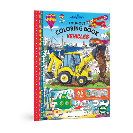 Vehicles Fold-Out Colouring Book