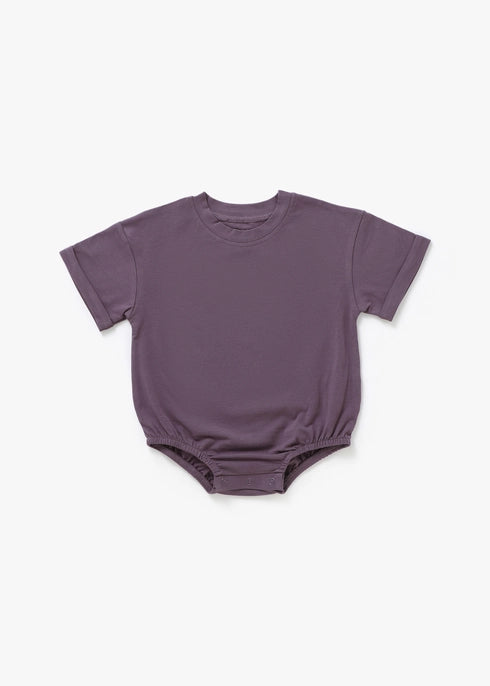 Organic Elderberry Short Sleeve Bubble Romper